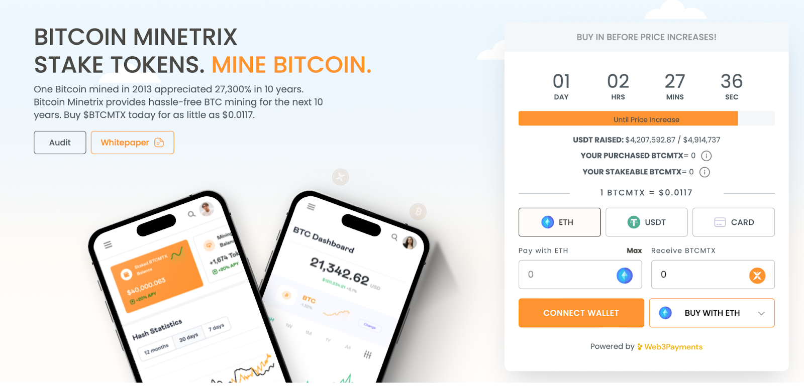 Bitcoin Minetrix Vorverkauf 