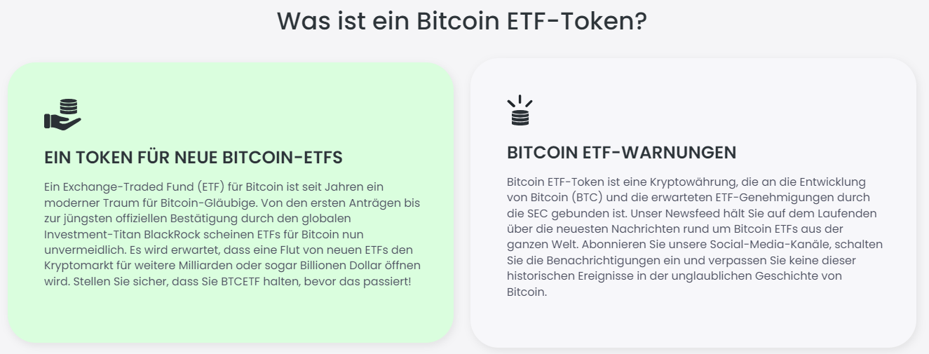 Bitcoin ETF Token Erklärung