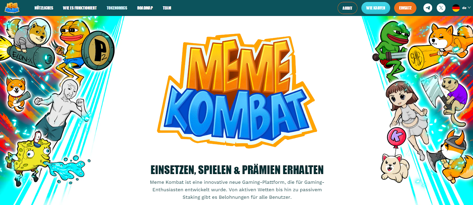 Meme Kombat Homepage