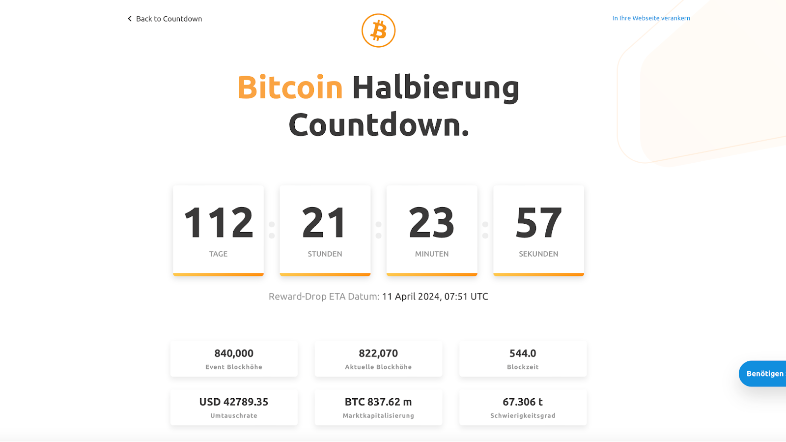 Halving Countdown 