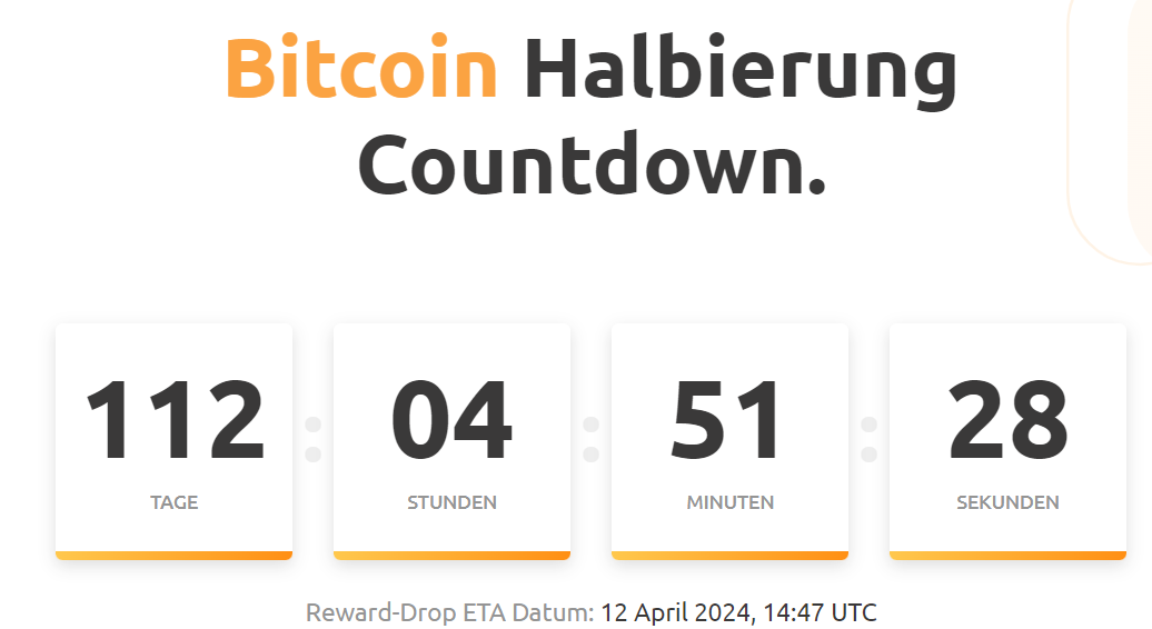 BTC Halving Countdown