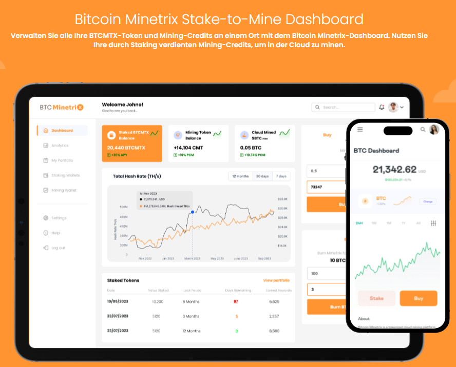 stake to mine dashboard