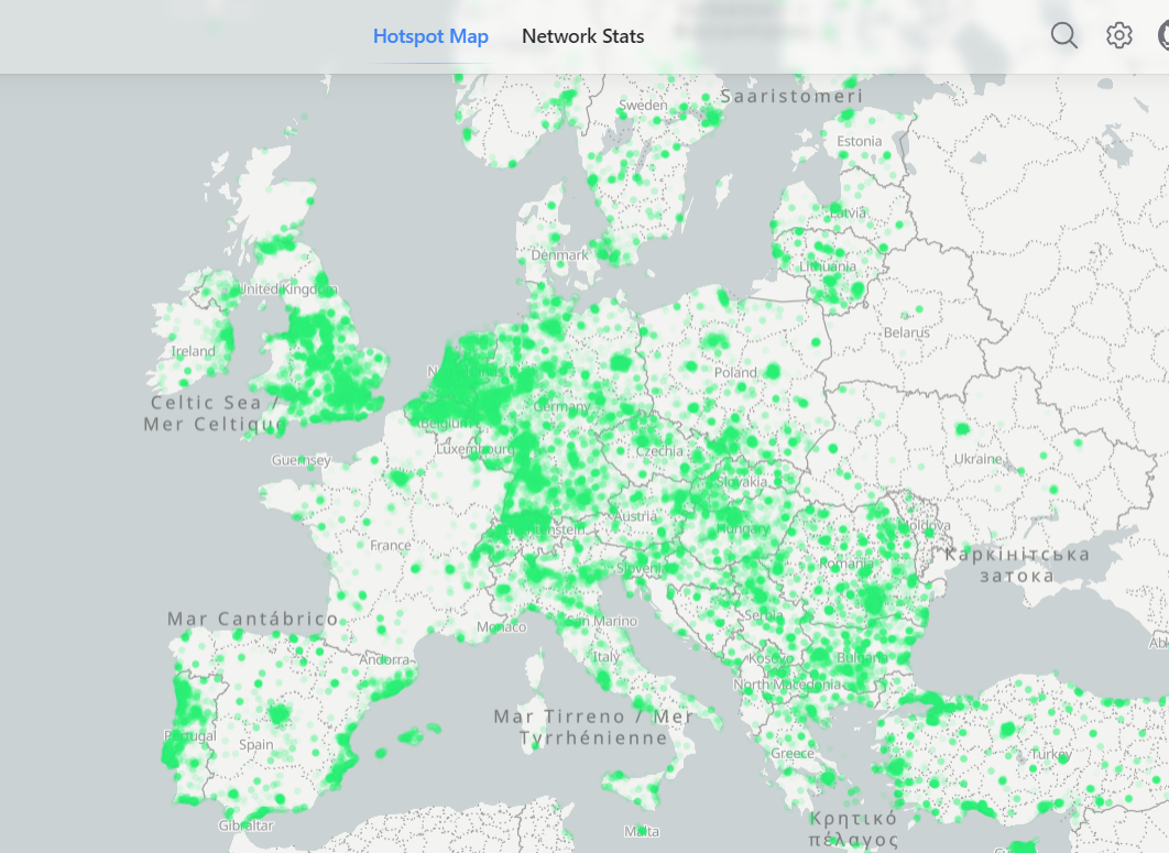 Helium Hotspot map