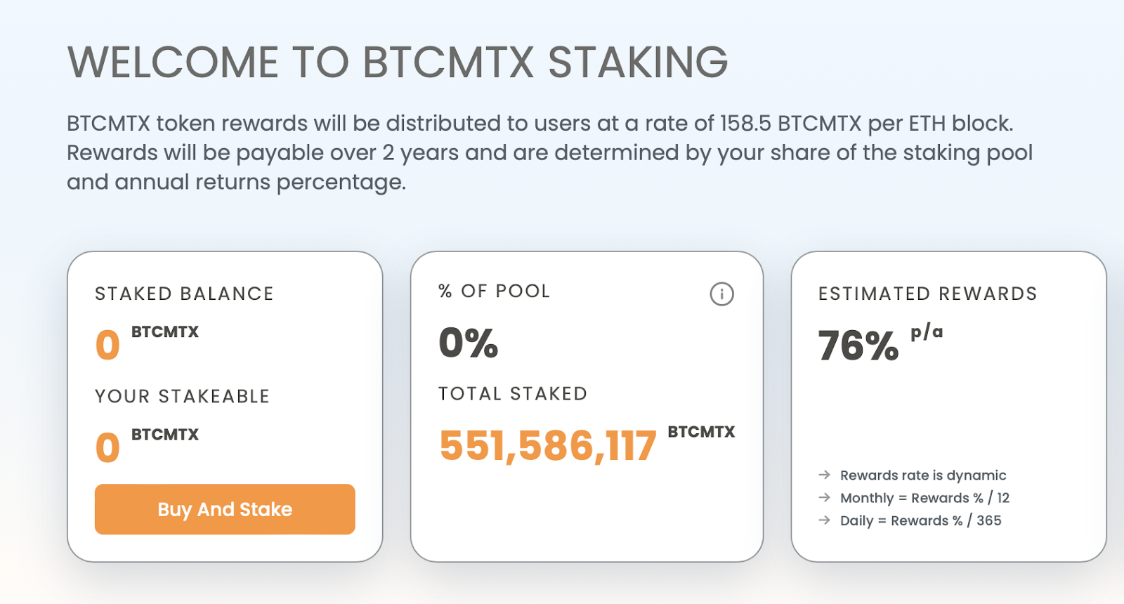 Staking Dashboard 