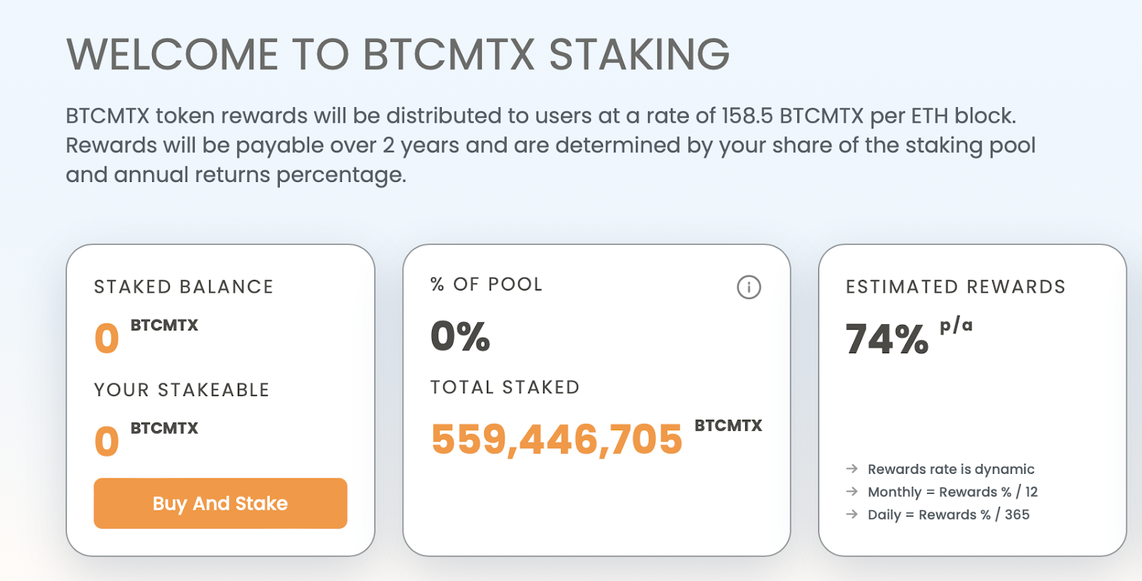 BTCMTX Staking 