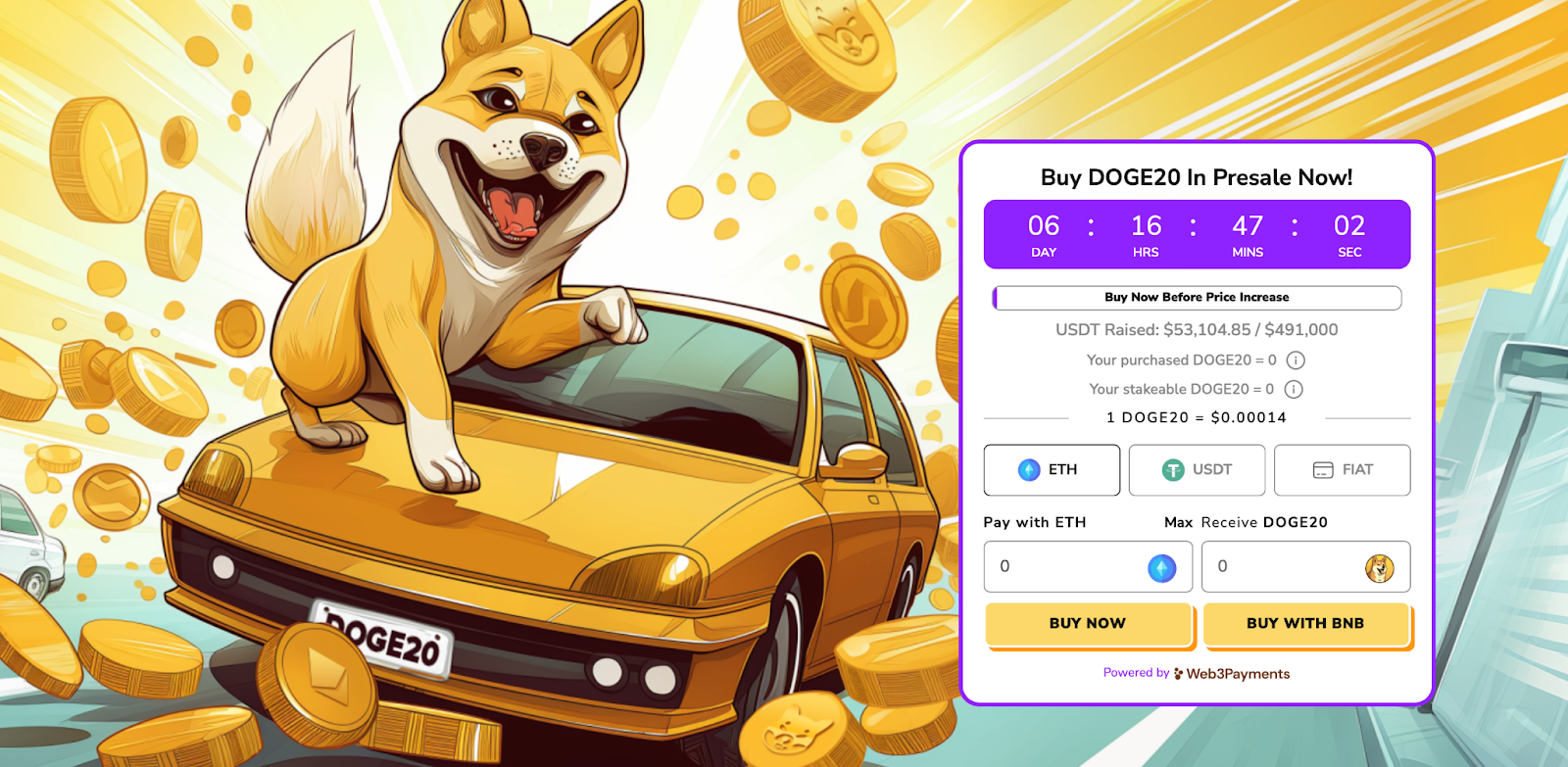 DOGE20 Website 