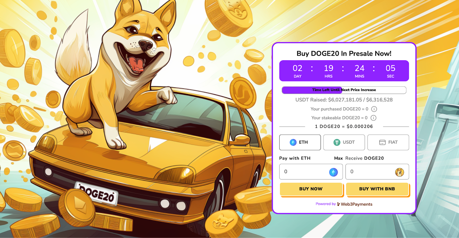 DOGE20 Token-Vorverkauf 