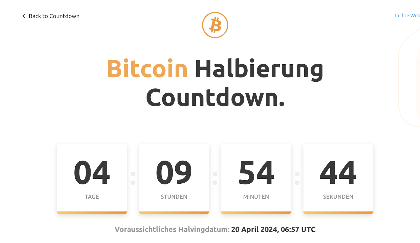 Halving Countdown 