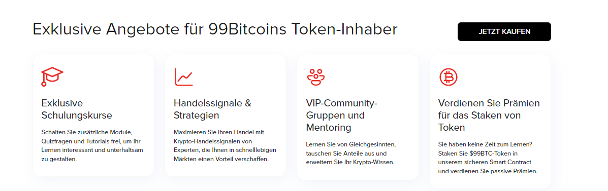 Exklusivangebote für 99 Bitcoins Halter