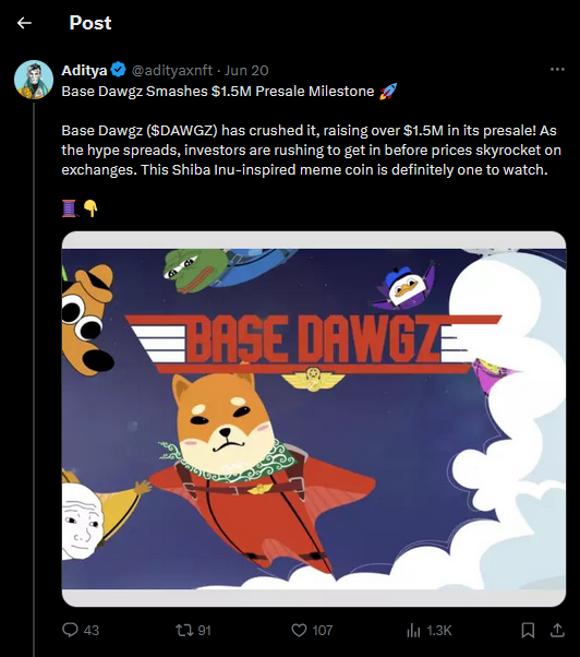 Base Dawgz Tweet