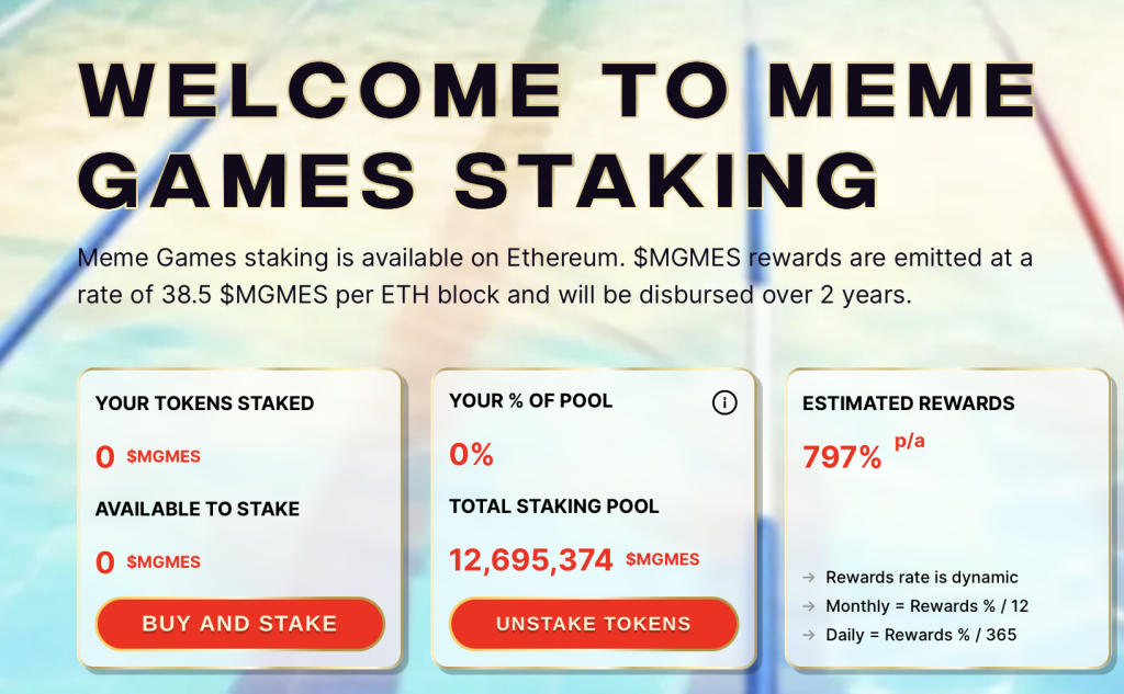 Meme Games Staking 