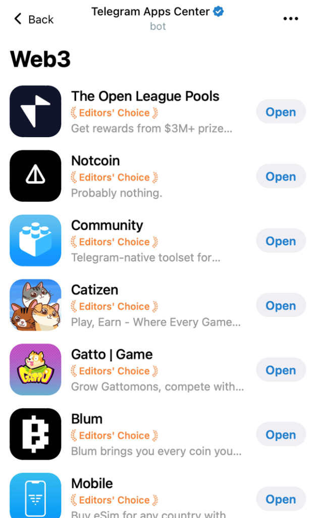 Telegram Apps