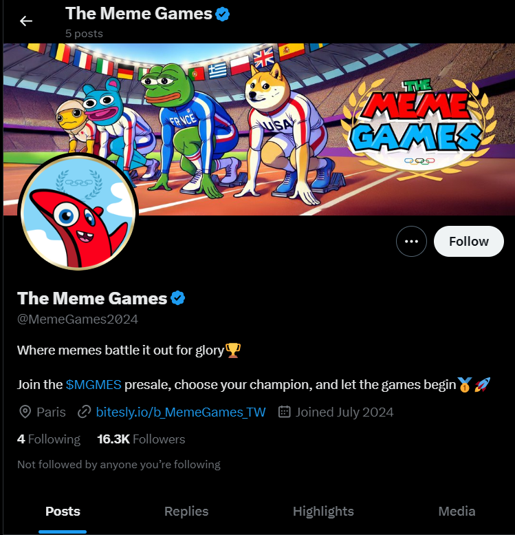 Meme Games X-account 