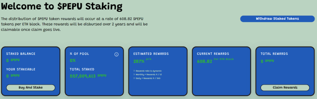 Pepu Staking