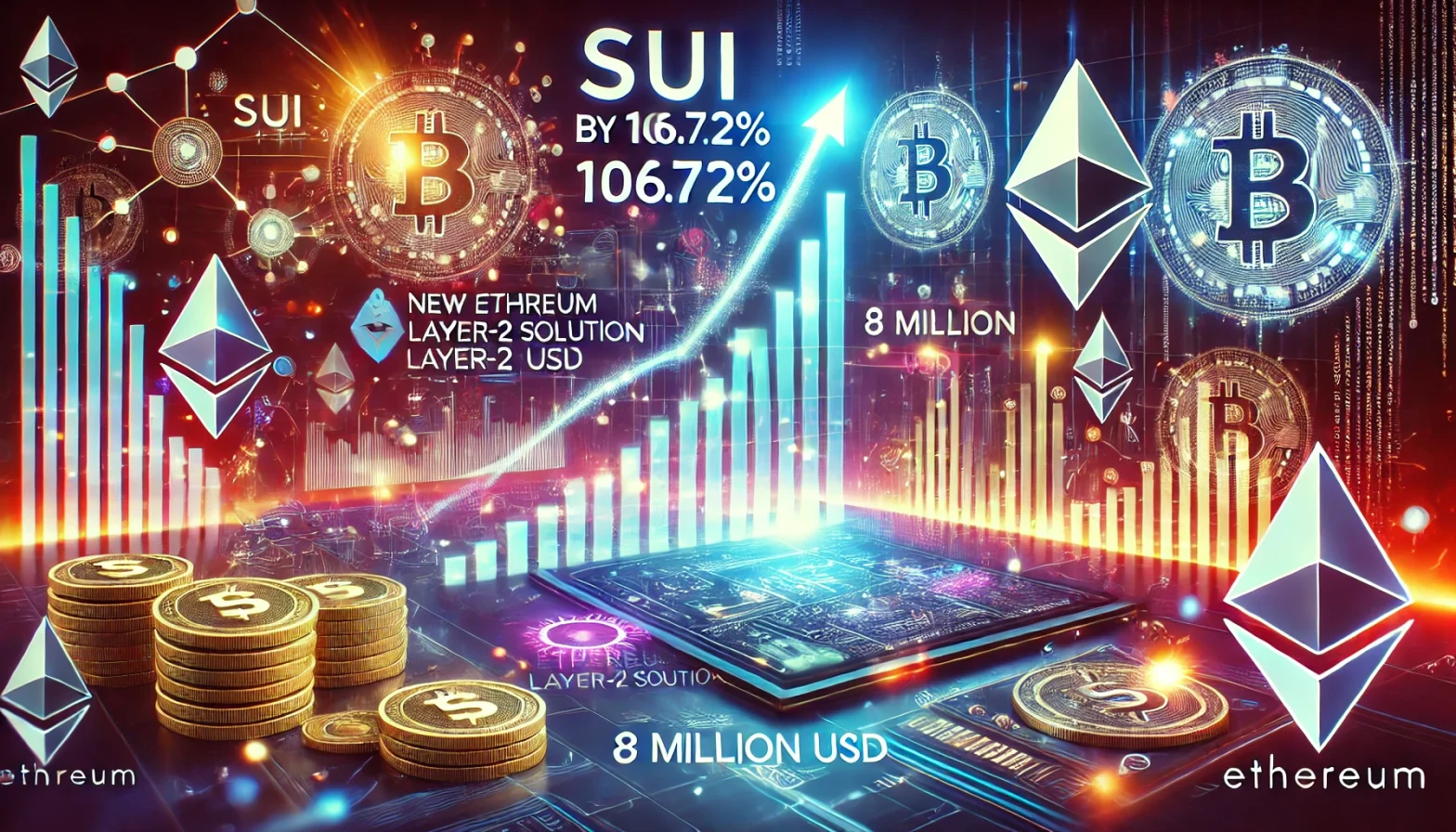 Sui steigt 106,72 % und neue ETH-Layer-2 erzielt 8 Mio. USD