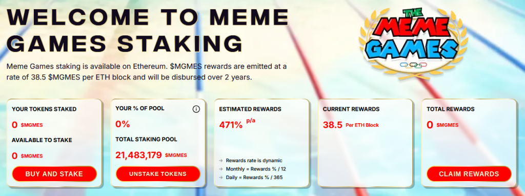 Meme Games Staking