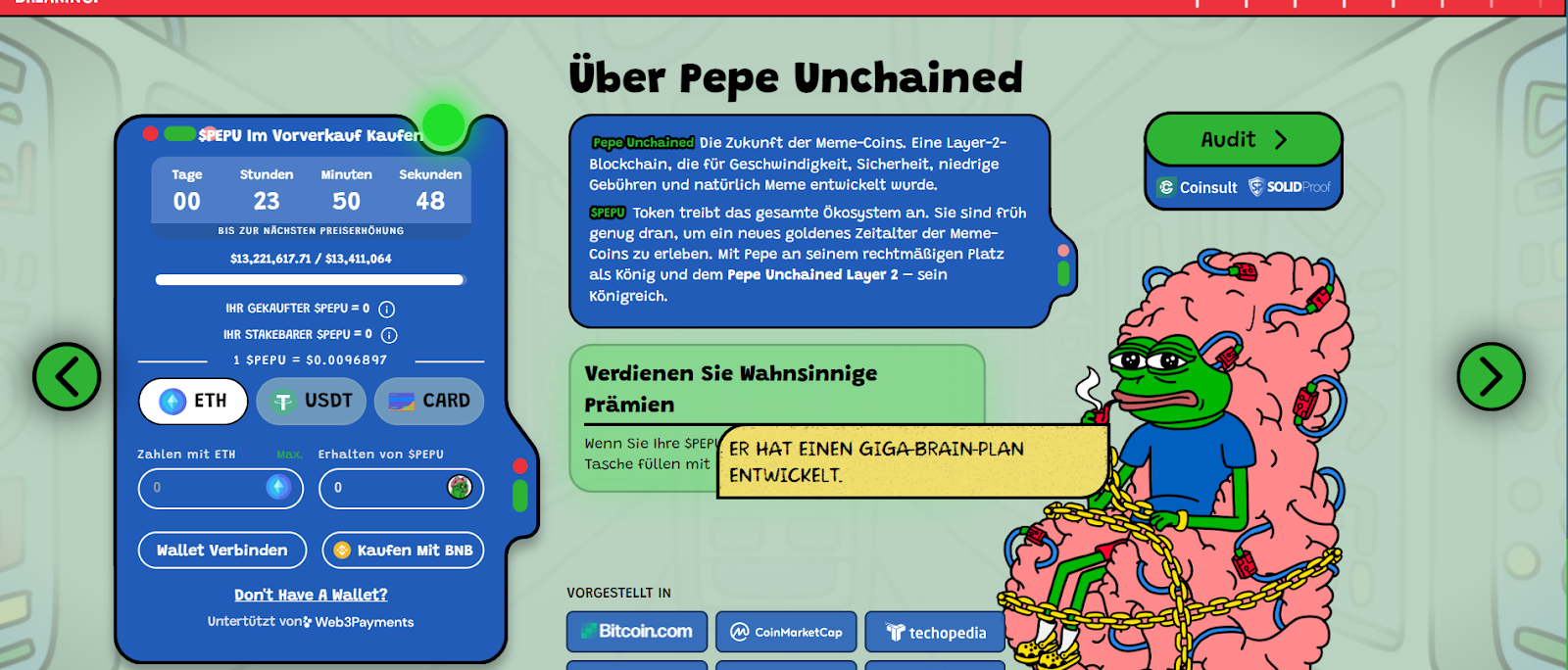 Pepe Unchained Vorverkauf 