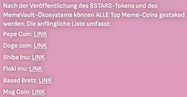 Meme COins für den MemeVault 