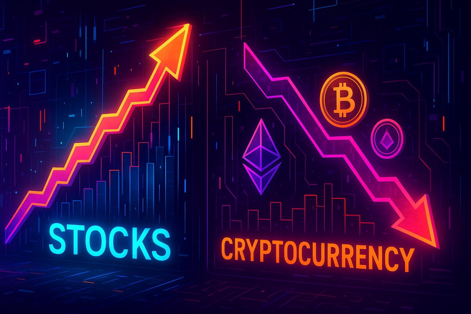 Krypto-News Darum fallen Kryptowaehrungen, obwohl Aktien steigen