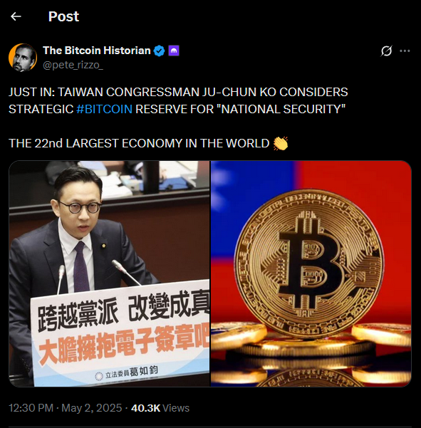 Krypto-Reserve Taiwan